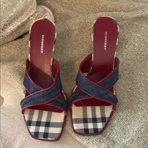 Beautiful, classic, Burberry denim shoes!